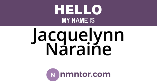 Jacquelynn Naraine