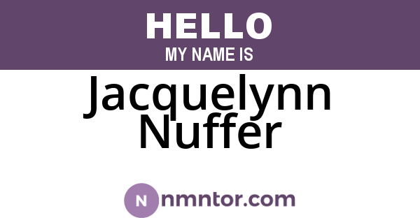 Jacquelynn Nuffer