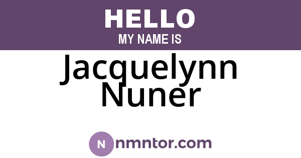 Jacquelynn Nuner