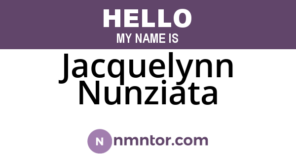 Jacquelynn Nunziata