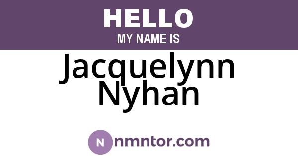 Jacquelynn Nyhan