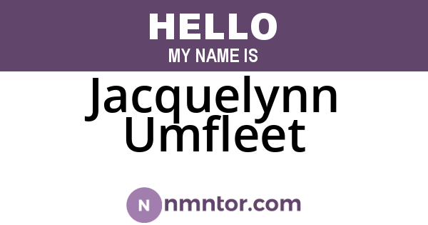 Jacquelynn Umfleet
