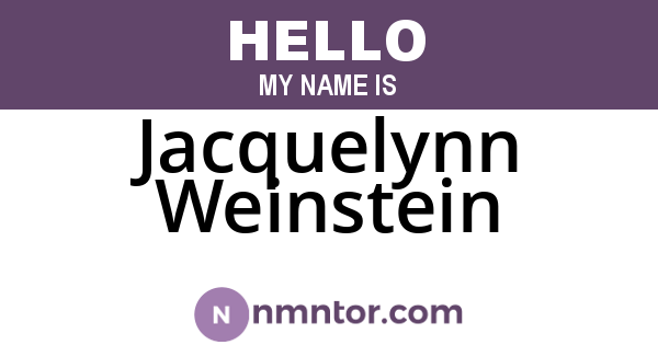 Jacquelynn Weinstein