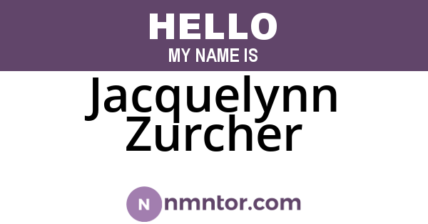 Jacquelynn Zurcher