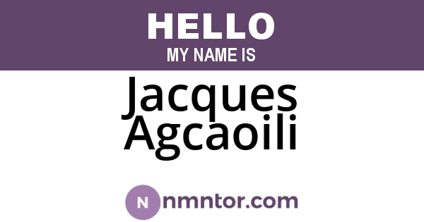 Jacques Agcaoili
