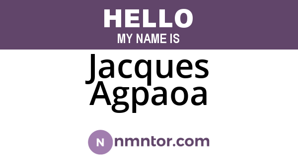 Jacques Agpaoa