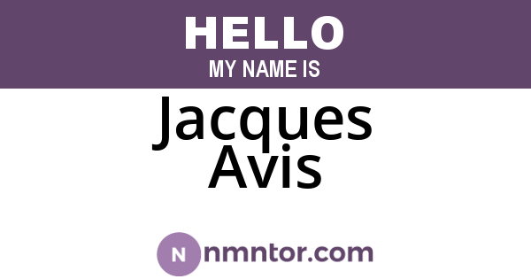Jacques Avis