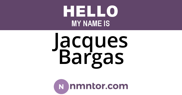 Jacques Bargas
