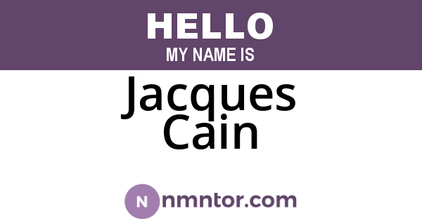 Jacques Cain