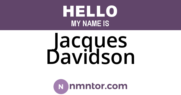 Jacques Davidson