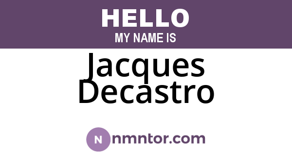 Jacques Decastro