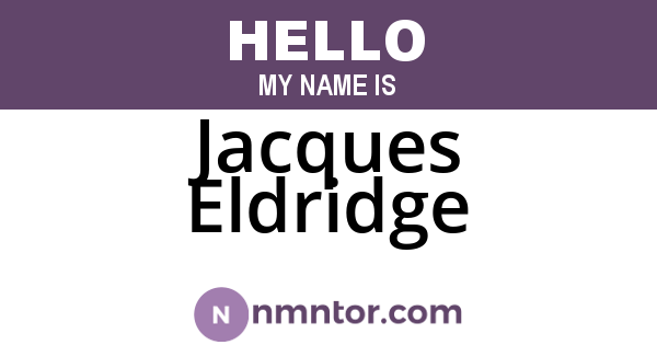 Jacques Eldridge