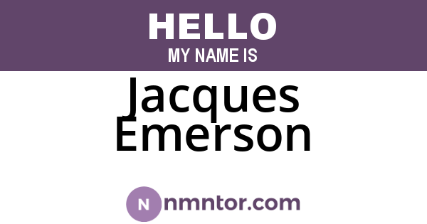 Jacques Emerson