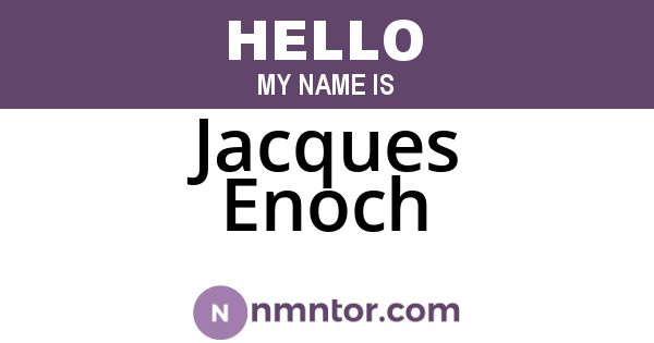 Jacques Enoch