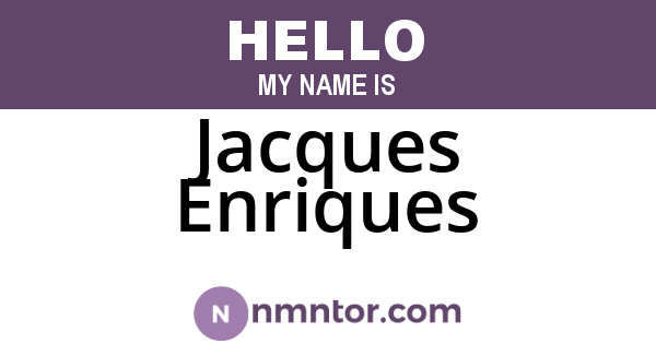 Jacques Enriques