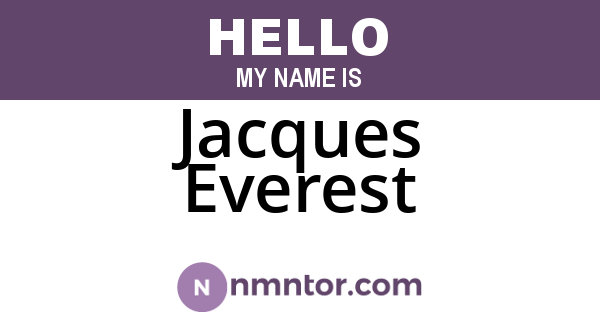 Jacques Everest
