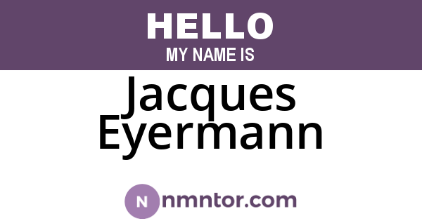 Jacques Eyermann