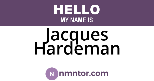Jacques Hardeman