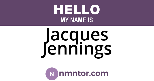 Jacques Jennings