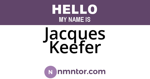 Jacques Keefer