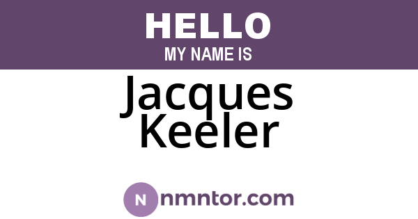 Jacques Keeler
