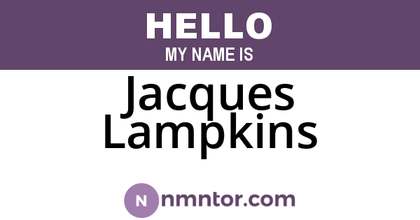 Jacques Lampkins