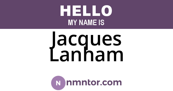 Jacques Lanham