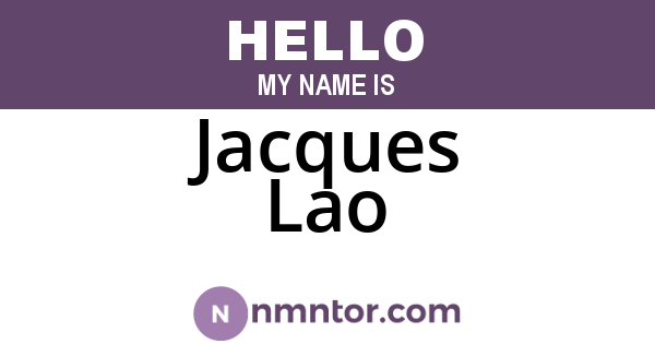 Jacques Lao