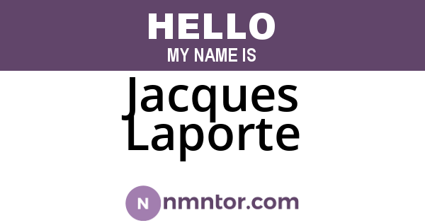 Jacques Laporte