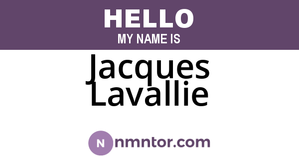 Jacques Lavallie