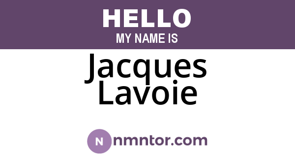 Jacques Lavoie