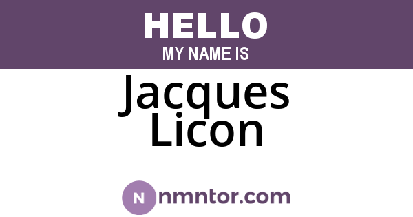 Jacques Licon