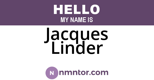 Jacques Linder