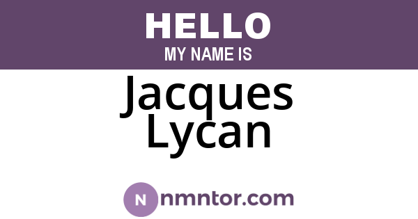 Jacques Lycan