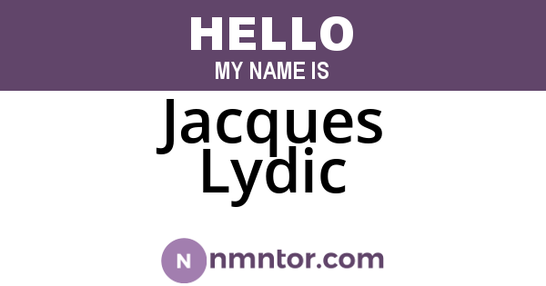 Jacques Lydic