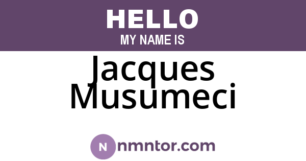 Jacques Musumeci