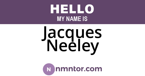 Jacques Neeley