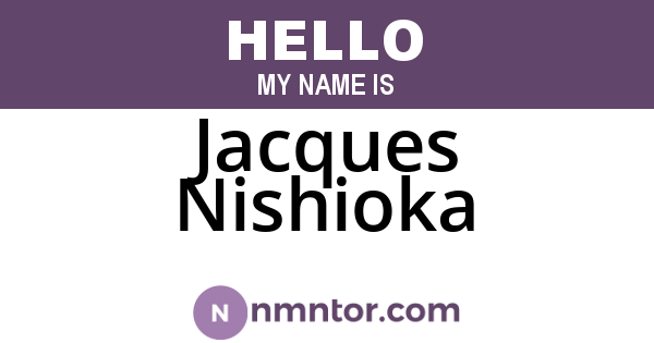 Jacques Nishioka