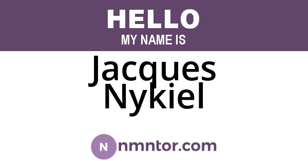 Jacques Nykiel