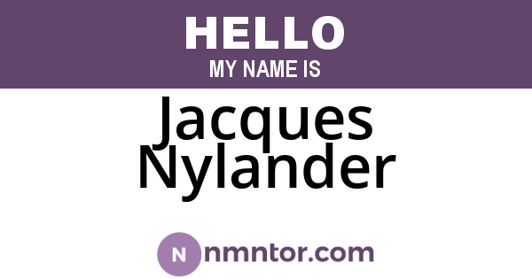Jacques Nylander