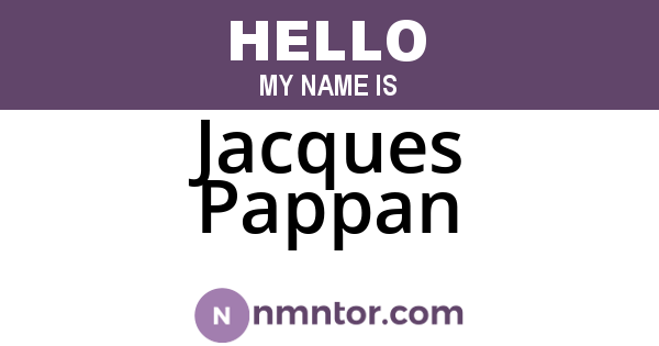 Jacques Pappan