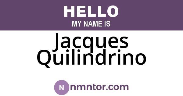 Jacques Quilindrino