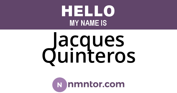 Jacques Quinteros