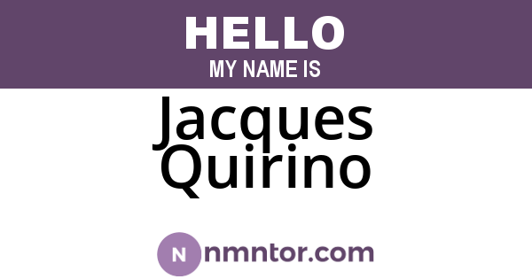 Jacques Quirino