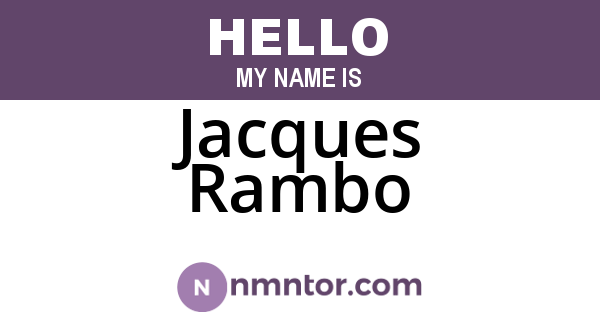 Jacques Rambo