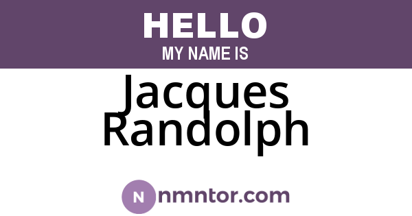 Jacques Randolph