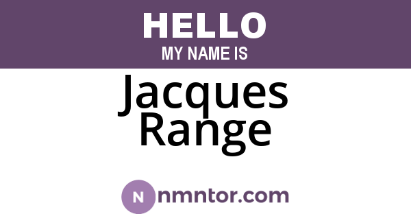Jacques Range
