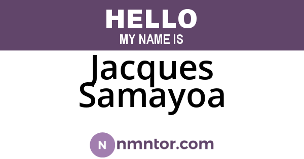 Jacques Samayoa