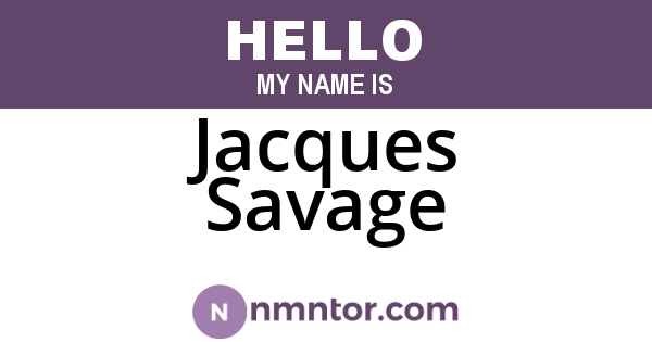Jacques Savage