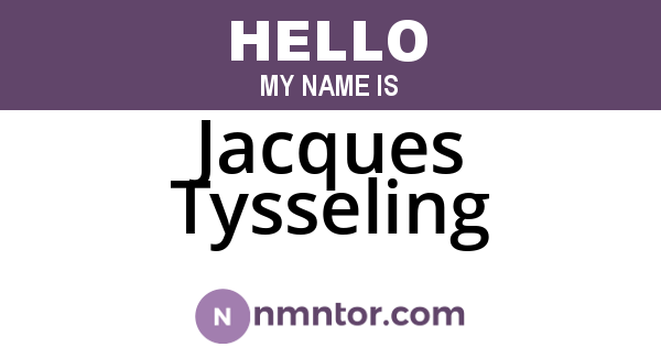 Jacques Tysseling